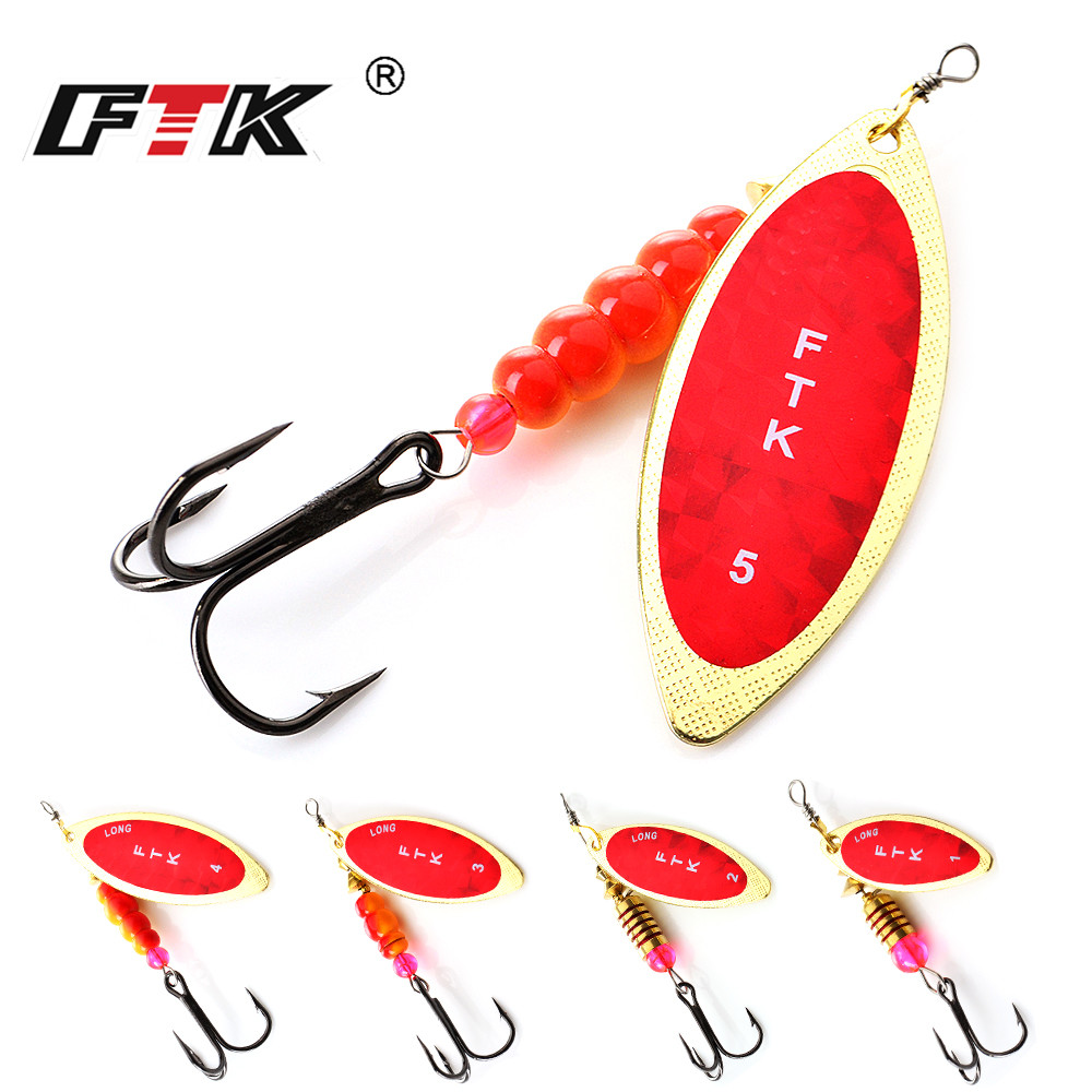 Ftk spinner isca 4g/7g/12g/18g - Fishing Hook Treble avaliação e preço