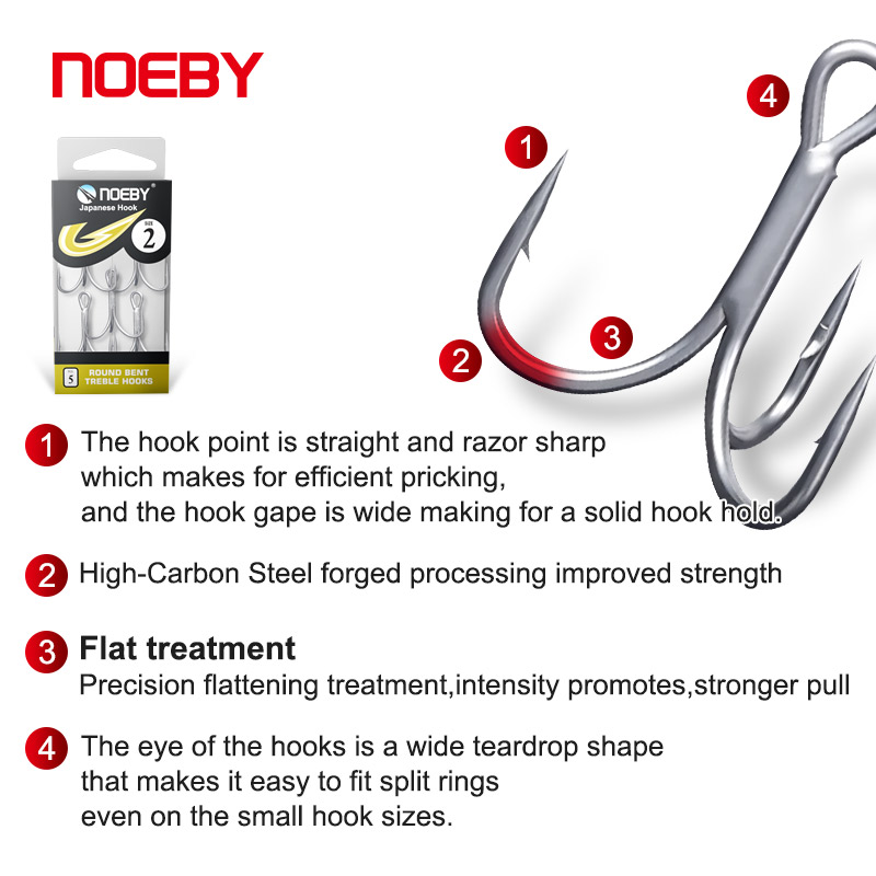 Noeby Ganchos de pesca de aço  - Fishing Hook Barbless avaliação e preço